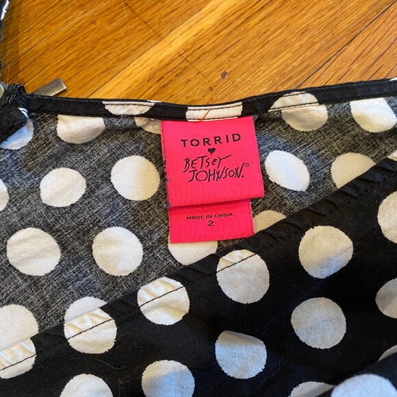 Torrid Betsey Johnson Collection Black/White Fit/Flare Dress Size 2 (18-20) - Picture 3 of 9